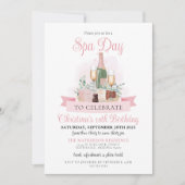 Invitation Fête Spa Glamour Champagne Bridal 21e anniversaire (Devant)