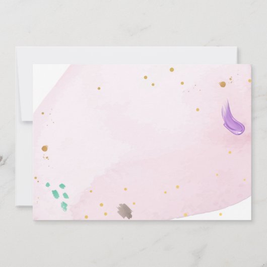 Invitation Fête spa Glitz Glam Glamor Girl Maquillage Anniver (Dos)