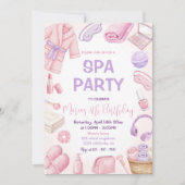 Invitation Fête spa Pamper Glam Day Fête Filles Anniversaire (Devant)