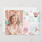 Invitation Fête spa Pastel Glam Photo fête d'anniversaire (Devant)