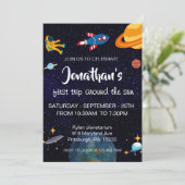 Invitation Fête spatiale d'astronautes (Debout devant)