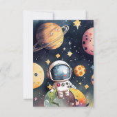Invitation Fête Spatiale Premier Tour Autour du Soleil (Dos)