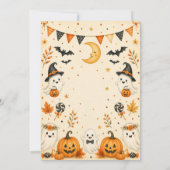 Invitation Fête Spooktacular Bash de Boo Mignon (Dos)