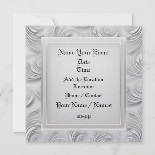 Invitation Fête! - SRF (Dos)