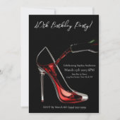 Invitation Fête-Stiletto avec Vin (Devant)