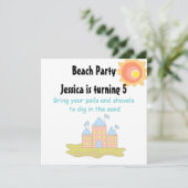 Invitation Fête sur la Plage (Debout devant)