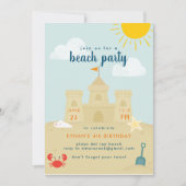 Invitation Fête sur la Plage (Devant)