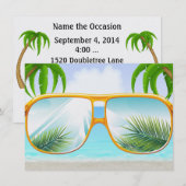 Invitation Fête sur la plage - SRF (Devant / Derrière)