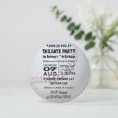 Invitation Fête sur le thème de baseball (Debout devant)