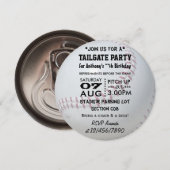 Invitation Fête sur le thème de baseball (Devant / Derrière)