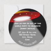 Invitation Fête sur le thème de l'espace personnalisée (Dos)