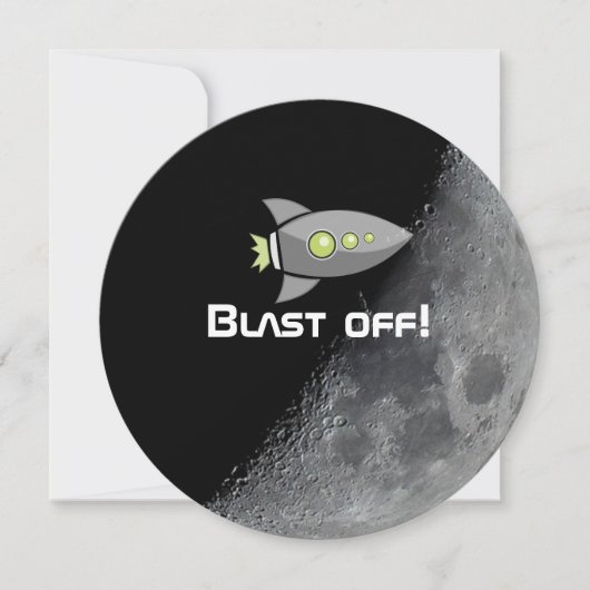 Invitation Fête sur le thème de l'espace personnalisée (Devant)