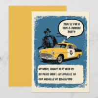 Fête sur le thème des flics et des voleurs vintage