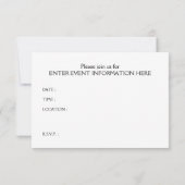 Invitation fête sur le thème des pirates (Dos)