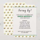 Invitation Fête sur le thème du golf (Devant / Derrière)