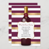 Invitation Fête sur le thème du Vin (Devant / Derrière)