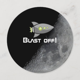 Invitation Fête sur l'espace personnalisée