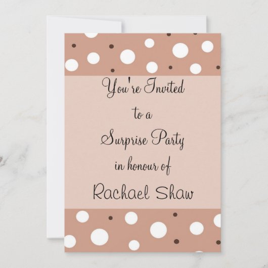 Invitation Fête Surprise (Devant)