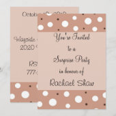 Invitation Fête Surprise (Devant / Derrière)