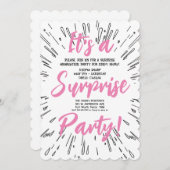Invitation Fête surprise (Devant / Derrière)