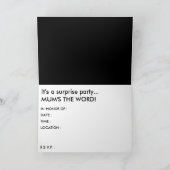 Invitation fête surprise (Intérieur)