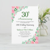 Invitation Fête surprise 30 ans de mariage Roses (Debout devant)