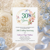 Fête surprise 30ème anniversaire de mariage floral
