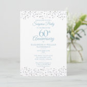 Invitation Fête surprise 60e anniversaire de mariage Cœurs d' (Debout devant)