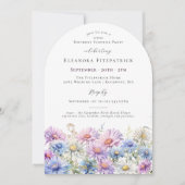 Invitation FÊTE SURPRISE 65 ans Fleur du mois de naissance de (Devant)