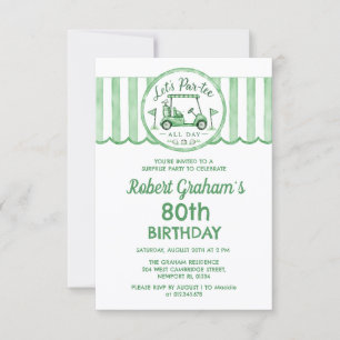 Invitation FÊTE SURPRISE À PRIX AVANTAGEUX 80e Anniversaire T