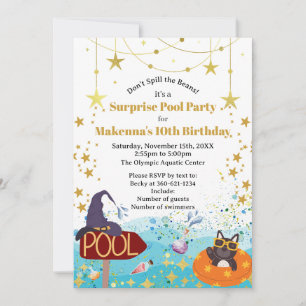 Invitation Fête surprise au bassin de l'enchanteur