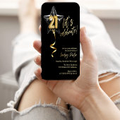 Invitation Fête Surprise, Célébrons, 21, Vingt et Un