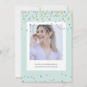 Invitation Fête Surprise Couche arc-en-ciel gâteau Anniversai (Dos)