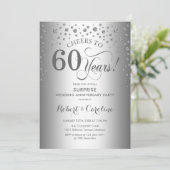 Invitation Fête surprise des 60 ans de mariage Silver Diamond (Debout devant)