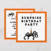 Invitation Fête surprise d'octobre (Devant / Derrière)