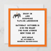 Invitation Fête surprise d'octobre (Dos)