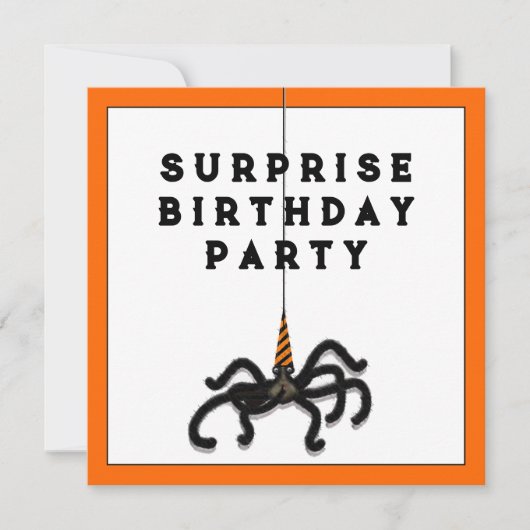Invitation Fête surprise d'octobre (Devant)