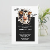 Invitation Fête surprise | Drôle dessin animé graisse de retr (Debout devant)