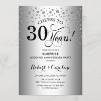 Fête surprise du 30e anniversaire Argent Noir