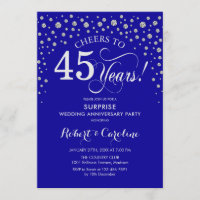 Fête surprise du 45e anniversaire - Bleu Saphir