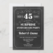Invitation Fête surprise du 45e anniversaire - Tableau noir (Devant)