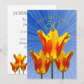 Invitation Fête surprise du 50e anniversaire (Devant / Derrière)