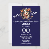 Fête surprise face à la vache drôle n'importe quel