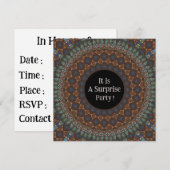 Invitation Fête surprise Mandala  (Devant / Derrière)