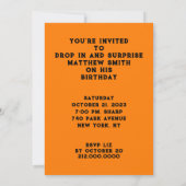 Invitation Fête surprise Octobre (Dos)