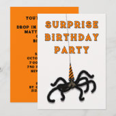 Invitation Fête surprise Octobre (Devant / Derrière)