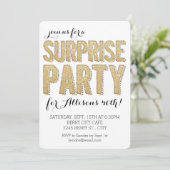 Invitation Fête surprise paillettes (Debout devant)