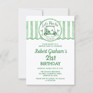 Invitation Fête surprise PAS CHÈRE pour 21e anniversaire thèm
