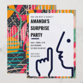 Invitation Fête surprise personnalisée Pouvez-vous garder un  (Devant / Derrière)