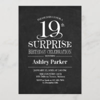 Fête surprise pour 19ème anniversaire - Noir et Bl